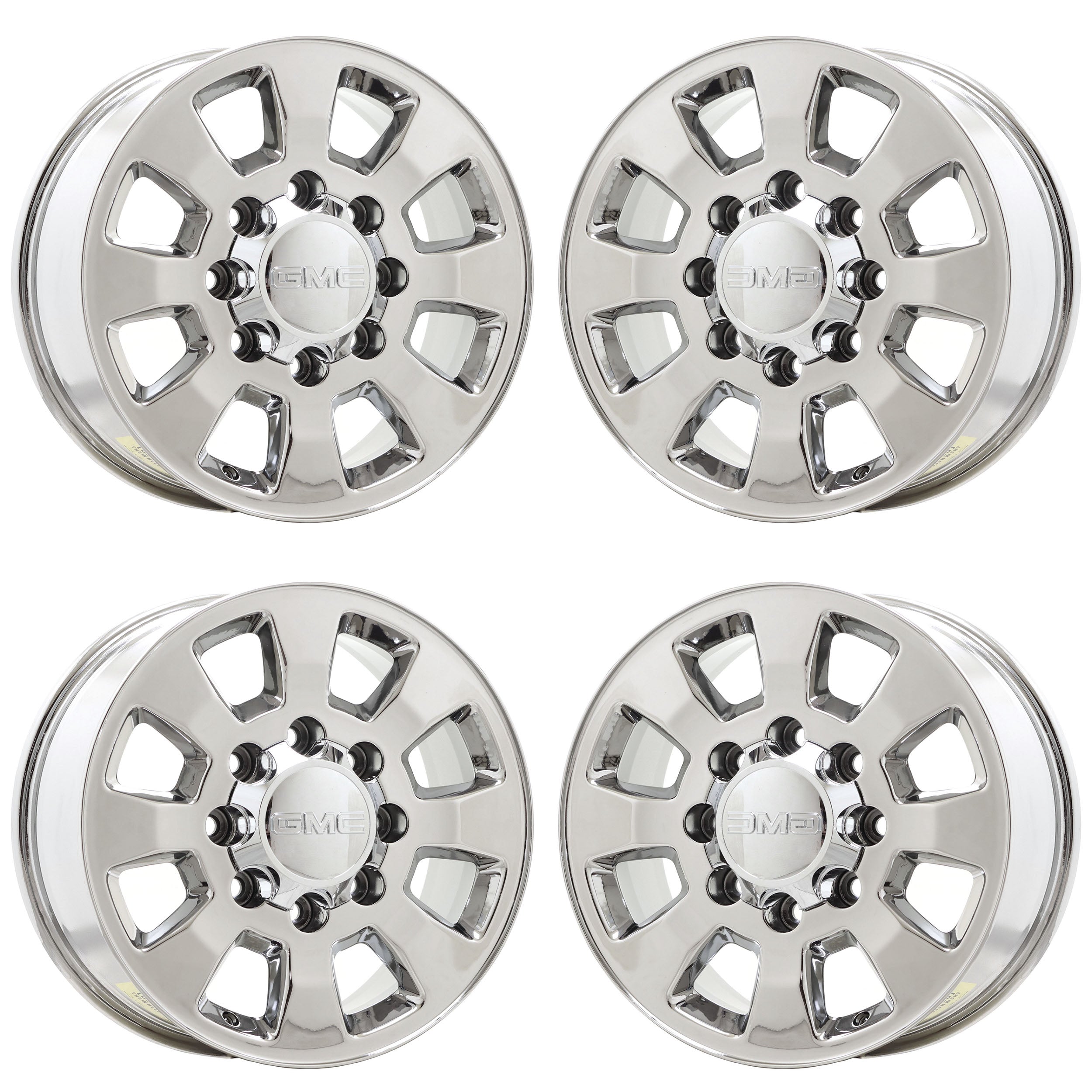18" GMC Sierra 2500 3500 Bright Chrome wheels rims OEM set 5501